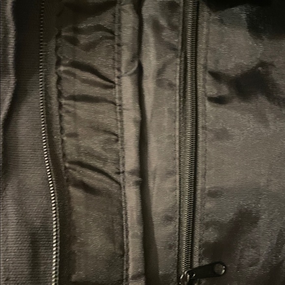 Paris Black Canvas Tote lined with zipper inside pockets Nice gift!! 🎁 free ship - Picture 4 of 7